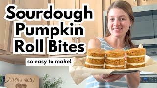Sourdough Pumpkin Roll Bites | PERFECT Fall & Thanksgiving Dessert!