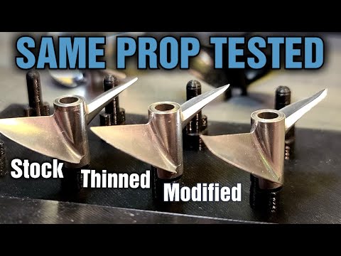 Rc Boat Propeller Modifications & GPS Testing Same Prop Prepped Differently