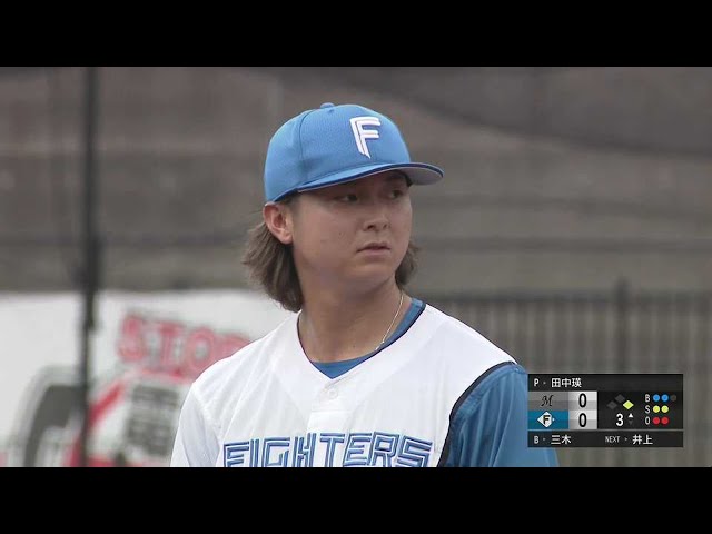 【ファーム】最後は高めの速球で押し切る!! ファイターズ・田中瑛斗 3回3奪三振無失点!! 2023年6月27日 北海道日本ハムファイターズ 対 千葉ロッテマリーンズ
