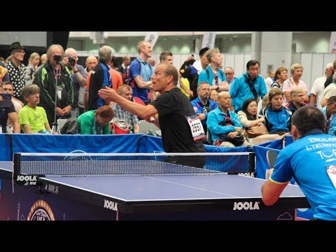 2018 World Veteran Championships Table Tennis - Singles Semis & Finals - Table 3