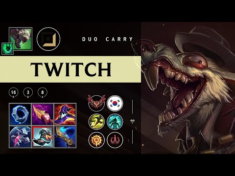 Twitch ADC vs Ashe - KR Grandmaster Patch 25.22
