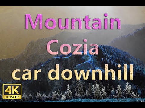 [4K] Romania: Mountain Cozia - car downhill