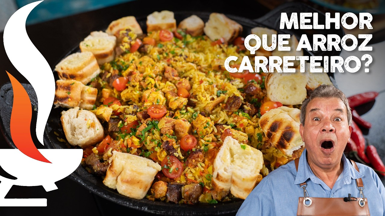 Arroz churrasqueiro melhor que carreteiro