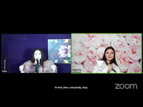 Artist of the Year TIANA with host with the Most Ema Cilibiu on Show me Your Talent Zoom Style