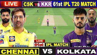 Live: CSK Vs KKR, Match 61, Chennai | IPL Live Scores & Commentary | IPL LIVE 2023 | 1st Innings