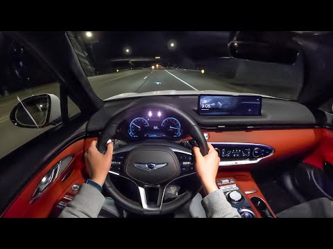 2022 Genesis GV70 Sport Prestige 3.5T - POV Night Drive (Binaural Audio)