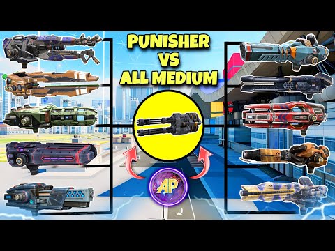 🔥 ALL MEDIUM WEAPONS VS PUNISHER T COMPARISON || WAR ROBOTS WR ||