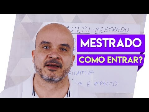 Pré-projeto para o Mestrado – COMO ENTRAR NO MESTRADO