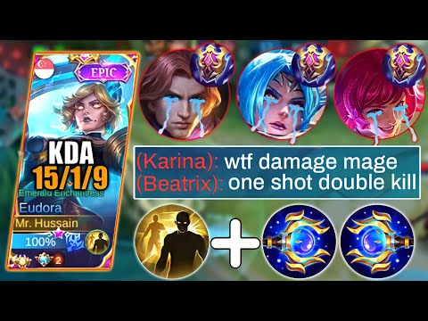 100% UNDERRATED EUDORA ONE COMBO DOUBLE KILL EASY? | EUDORA BEST BUILD 2022 | MLBB