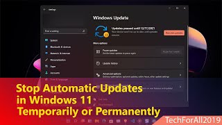 How to stop Windows 11 automatic updates?