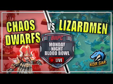 🔴 *NEW* CHAOS DWARFS vs LIZARDMEN! LIVE Blood Bowl - Monday Night Blood Bowl!