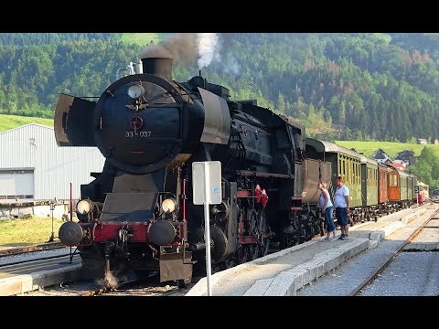 Steam in Slovenia – Nova Gorica to Jesenice – cab, passenger and forward views