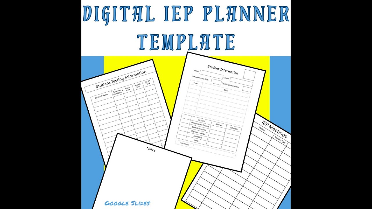 Digital IEP Template