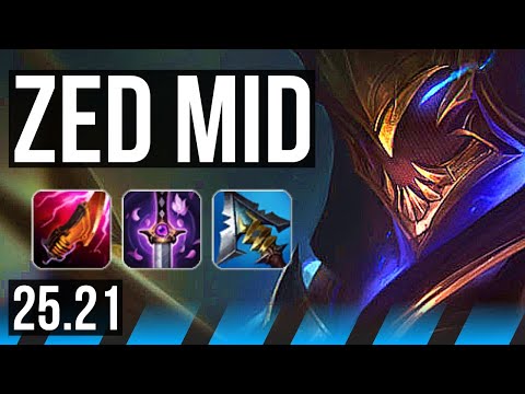 ZED vs LEBLANC (MID) | 14 solo kills, 70k DMG, 30/3/4, Legendary | KR Diamond | 25.21