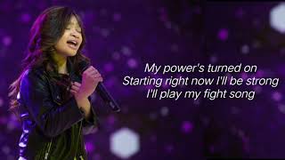 Angelica Hale - Fight Song / Lyrics ( America&#39;s Got Talent )