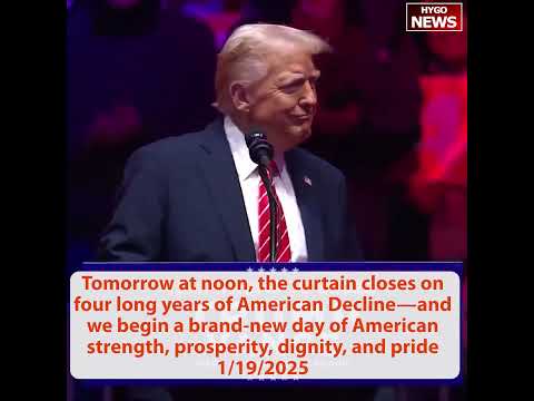 Trump: Tomorrow at noon curtain closes on American Decline, Trump's ELECTRIC arrival