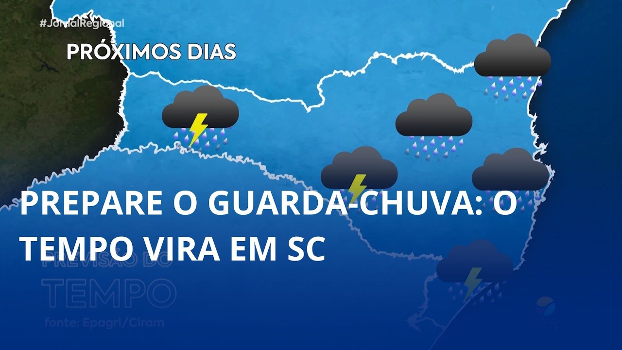 🌧️ Prepare o guarda-chuva: o tempo vira em SC