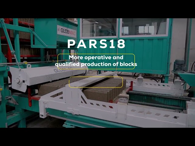 Globmac PARS 18: Máquina bloquera de hormigón de alta eficiencia | Capacidad de 180 paletas por hora