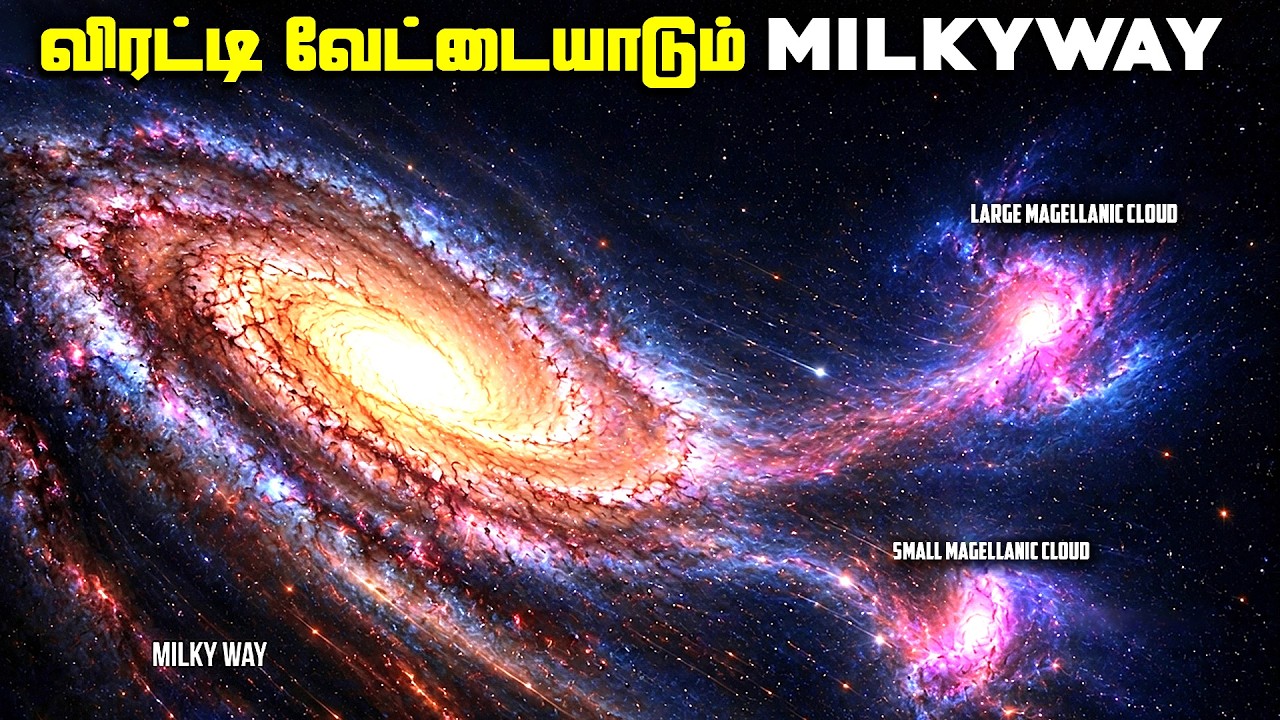விரட்டி வேட்டையாடும் பால்வழி பேரடை - Magellanic Clouds