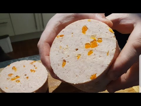 Wurst selber machen in der "Schinkenfee" Hähnchen Paprika Wurst Aufschnitt