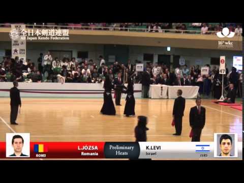 (ROM3)L.JÓZSA -1M K.LEVI(ISR5) - 16th World Kendo Championships - Men's Individual