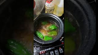 Rainy【男の料理】ピーマンの肉詰めオリーブ煮込み