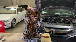 2016-2019 Honda civic Engine timing chain installation #hondacivic #honda Honda #timingchain