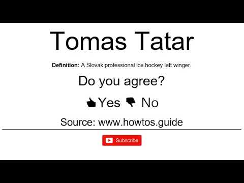 How to Pronounce / How to Say: Tomas Tatar