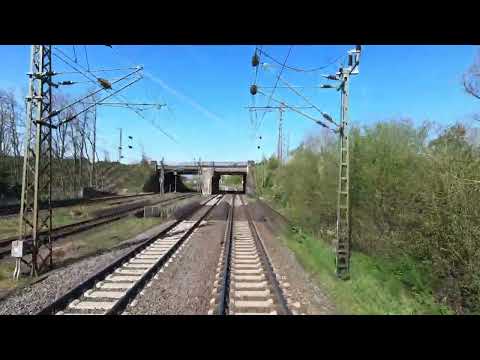 Cabview Führerstandsmitfahrt Streckenkunde von Gremberg nach Wanne  auf BR 185 HD