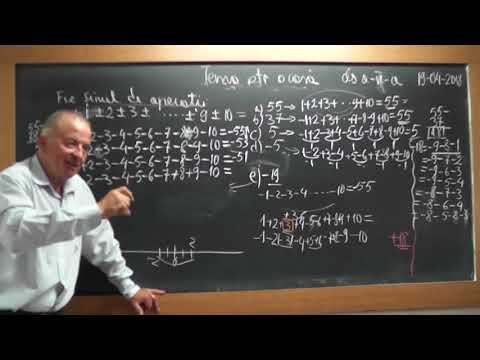 2/2 1717 Clasa 6 Semnele la algebra Repartizarea semnelor + - intr-o suma Gauss pt. obt rezultat fix