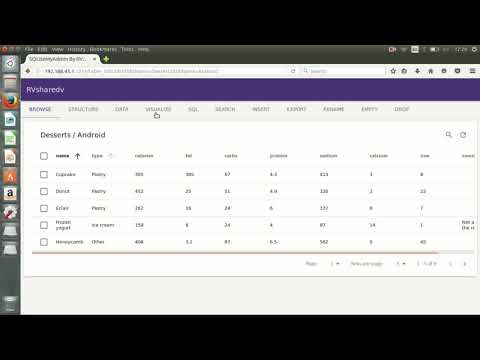 How to create a chart using table data in SQLite MyAdmin - Android