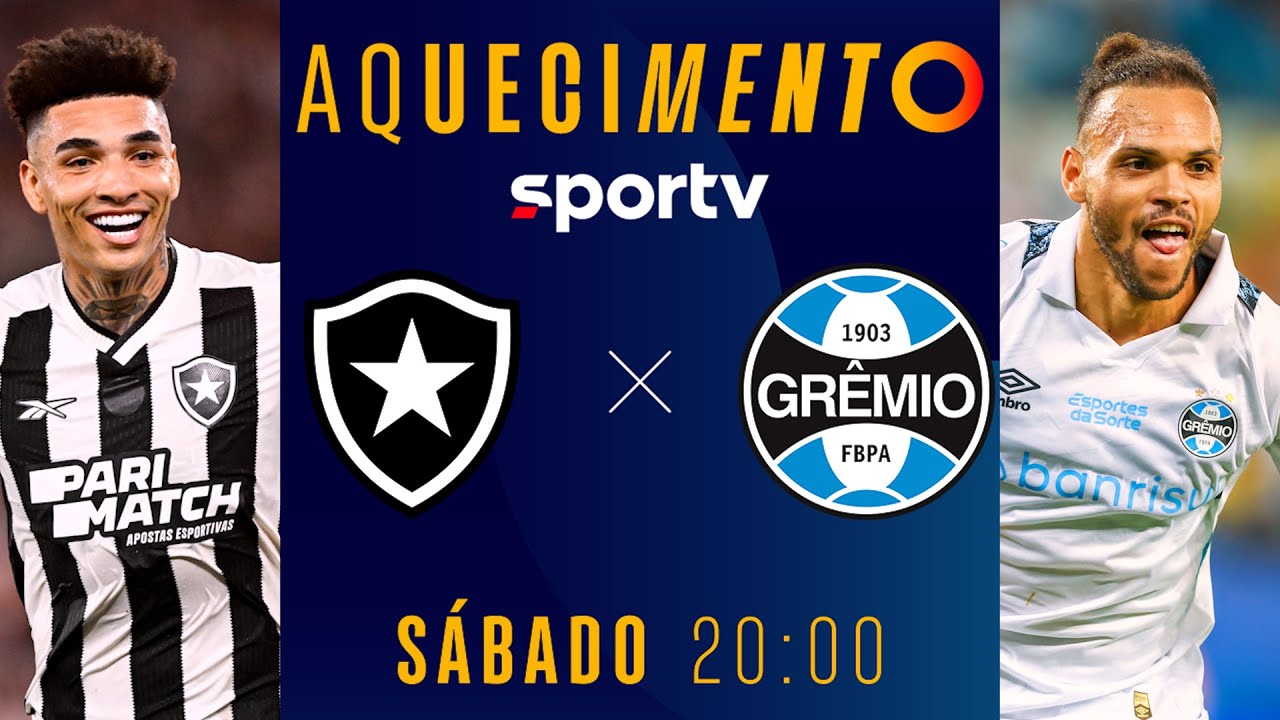 BOTAFOGO X GRÊMIO | AQUECIMENTO AO VIVO E COM IMAGENS | BRASILEIRÃO 2024 | #live | sportv