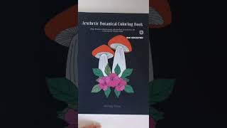 Magic Mushroom Coloring Page Colored | Aesthetic Adult Coloring Book #adultcoloring #flipthrough