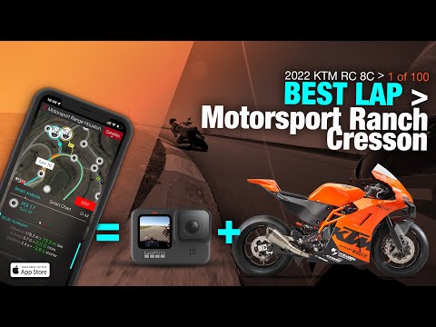 Track Day Genius App - KTM RC 8C Best lap @ Motorsport Ranch Cresson