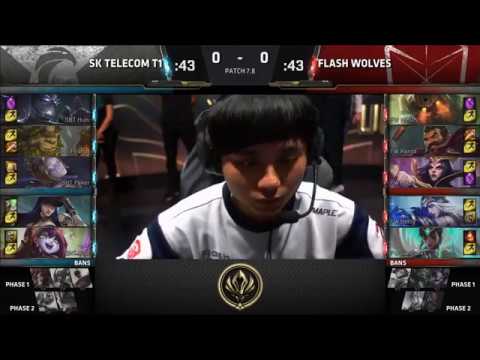 FW vs SKT  SKT四保一護盾流!! Bang超狂AD走最前面輸出 MSI 四強 Game1