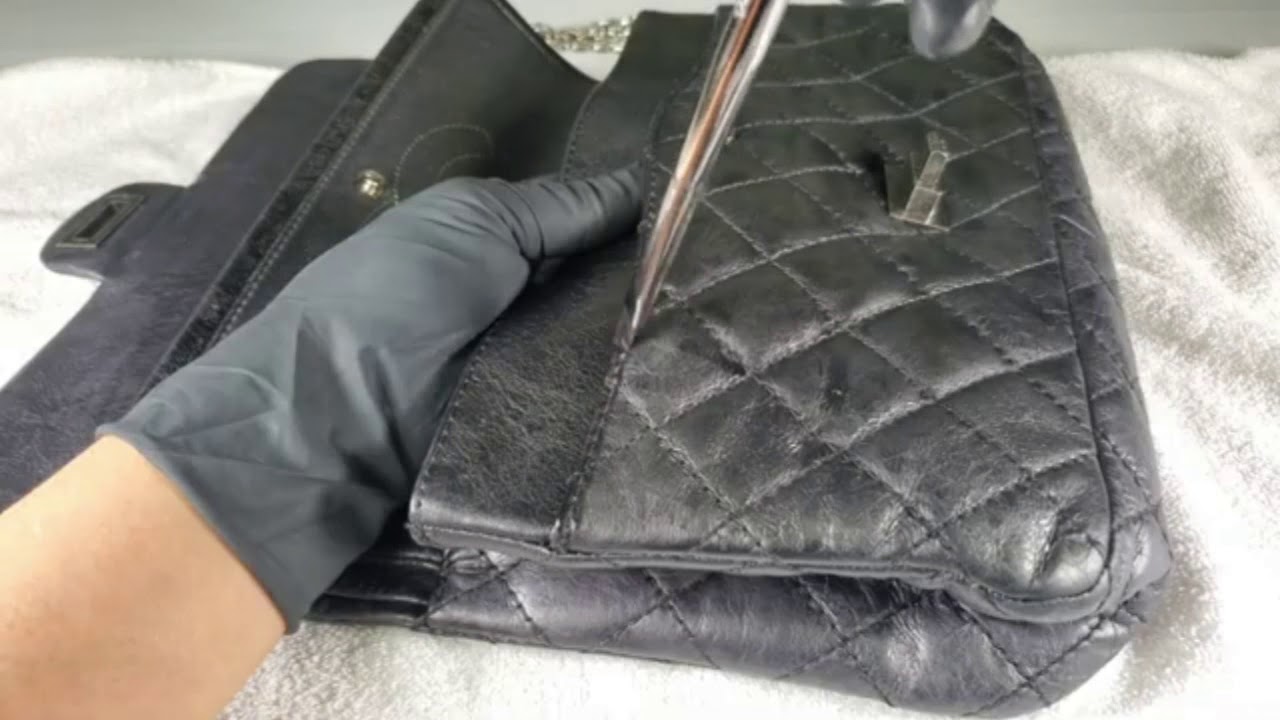 Restauration d'un vieux Sac CHANNEL. Excellent résultat.