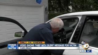 Video shows thief with silent message for victim