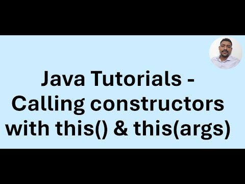 Java Tutorial 26 Calling Constructors Using This And Thisargs