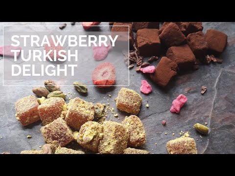 HOW TO MAKE FRESH Strawberry Turkish Delight! 