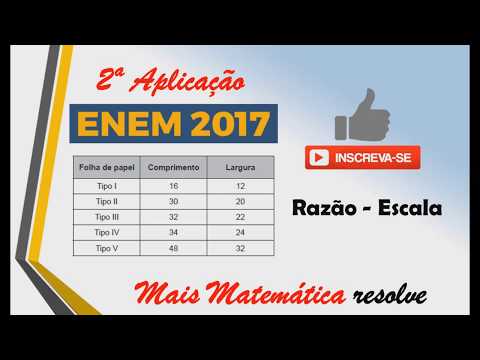 ENEM 2017 - 2ª Aplicação - Razão, Escala - Numa tarefa escolar, um aluno precisava fazer a planta