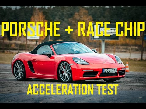 PORSCHE 718S (982) + RACE CHIP ACCELERATION TEST !!!