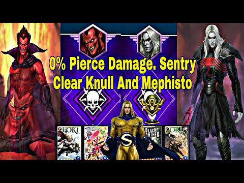 0% Pierce Damage Sentry Clear WBL Knull And Mephisto With Ctp of Greed 2021 - Marvel Future Fight