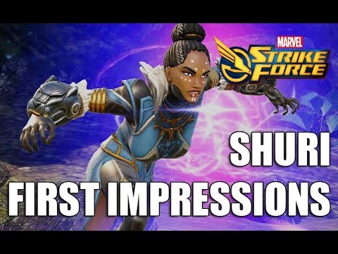 Shuri Rank up, First Impressions & Gameplay - Marvel Strike Force
