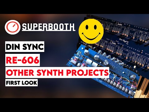 Superbooth 20HE: Din Sync RE-606, 4-Voice Gilbert & RE-101 (SH-101 Replica DIY) Teaser
