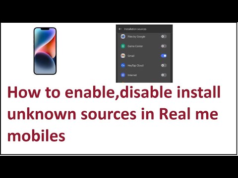 How to enable,disable install unknown sources in real me mobiles