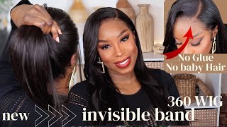*NEW INVISIBLE STRAP 360 Swiss Lace Wig - Lazy Girl No Glue Beginner Wig - Clean Hairline