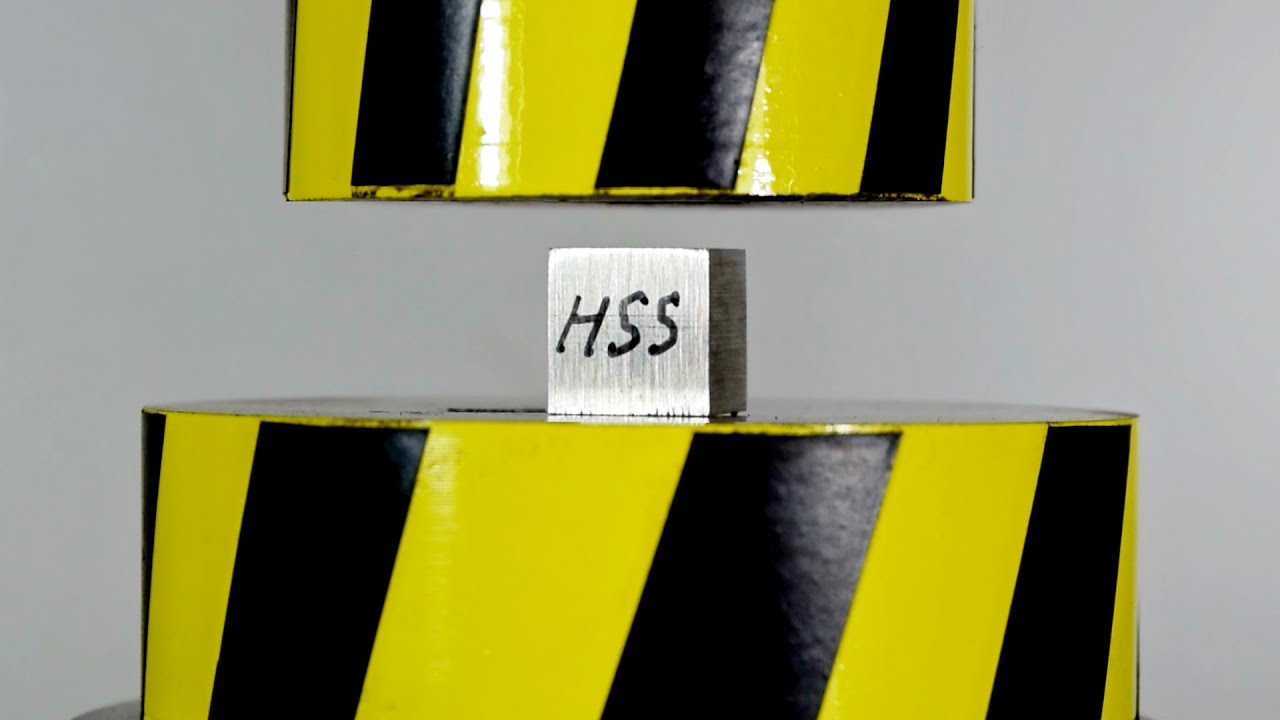 100 TON HYDRAULIC PRESS AGAINST THE HARDEST METAL