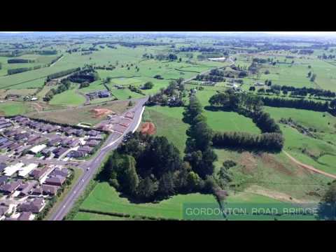 Hamilton section of the Waikato Expressway aerial flyover – March 2017