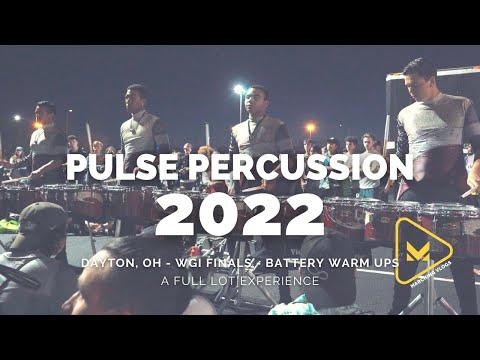 Pulse Percussion 2022 - Battery Warm Ups - WGI Finals - A Full Lot Experience
