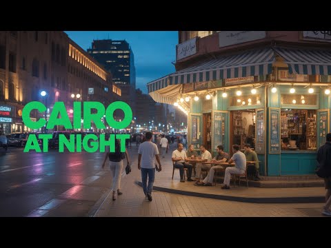 Cairo Egypt Nightlife Walking Tour | Tahrir Square 4K #cairo #visitegypt